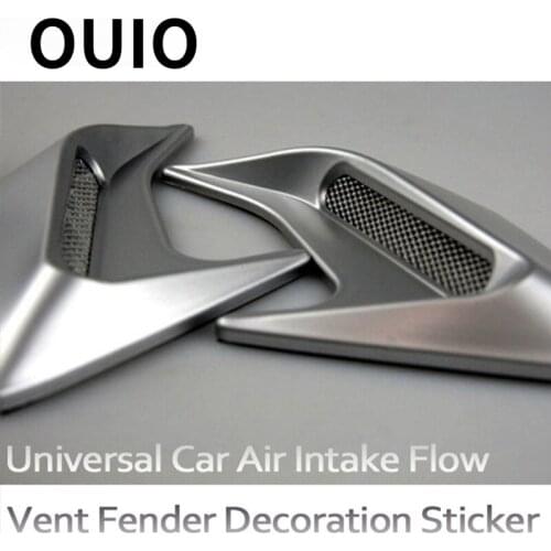 OUIO 1PC Car Hood Side Vents Stickers Shark Gills Styling For Ford Focus 2 3 Fiesta Mondeo MK4 Ranger Toyota Corolla chr RAV4