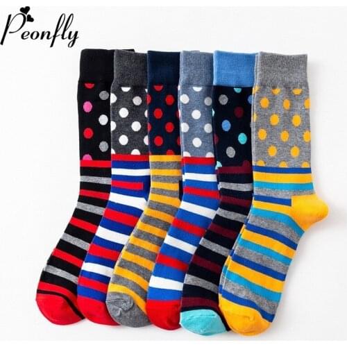 Peonfly Funny Mens Colorful Combed Cotton Red Argyle Dozen Pack Casual Happy Dress Wedding Socks
