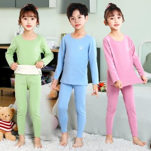 Baby Boys Clothes Teenage Girls Pajamas Sets Children Long Sleeve Cotton Winter Pajamas for Teens Pyjamas Kids Thermal Underwear