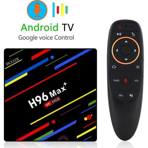 H96 MAX Plus Smart TV Box Android 9.0 4GB RAM 64GB Rockchip RK3328 H.265 4K 2.4G/5G Wifi Youtube tv box Google Play Set Top Box