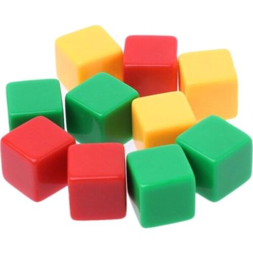 RXBC 20pcs 16mm Dice Square Corner Blank Dice DIY Engravable Dice 6 Sided Poker Gambling Dice Board Game Teaching Dice