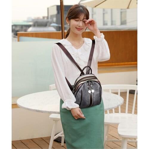 Designer Backpack Womens Retro Leather Backpack Suitable for School Teen Girl Travel Backpack Fashion High Quality