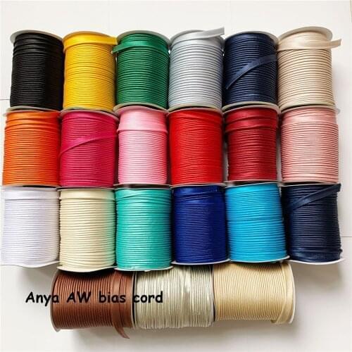 12mm 52Colors DIY Garment Sewing And Trimming cord high quality and 100% Cotton Rope Satin PI