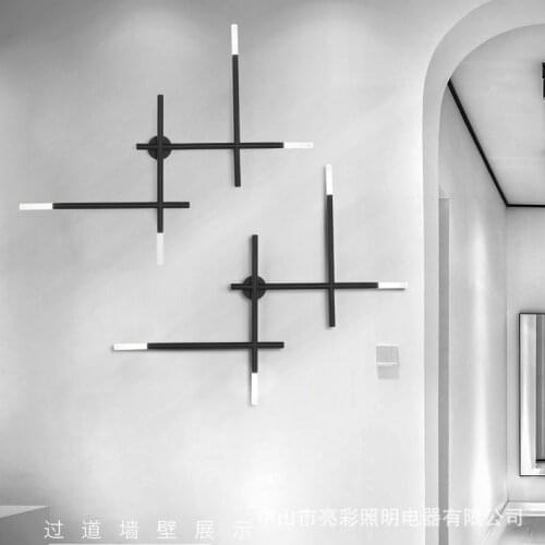 Modern vintage crystal bedroom light nordic decoration home iron wood bedside corridor corridor wall lamp wall lamp