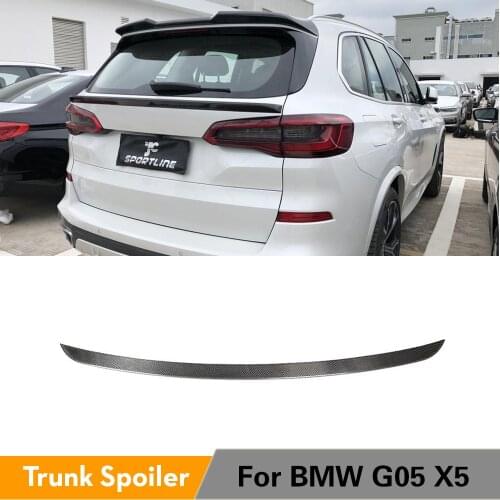 Rear Trunk Spoiler for BMW X5 G05 2019 2020 Carbon Fiber Middle Trunk Wing Lip