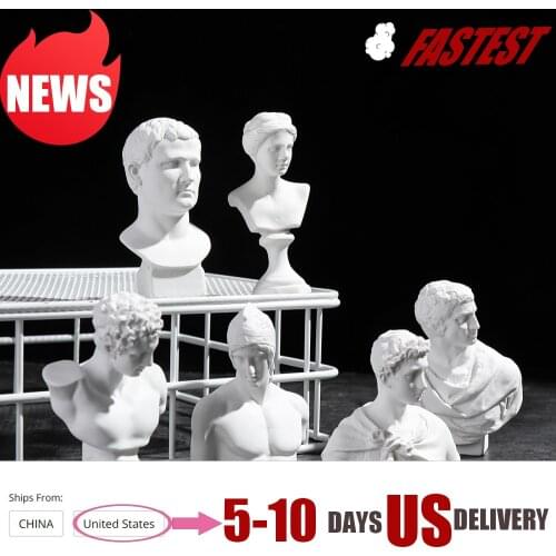 David Head Portraits Greek Mythology Figurine Mini Plaster Bust Statue Gypsum Drawing Practice Crafts Famous Sculpture Nordic