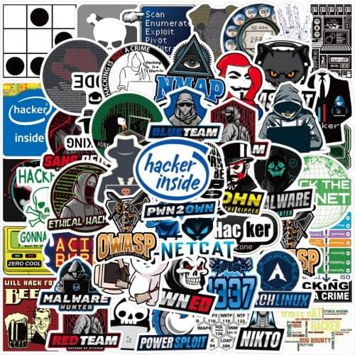 10/30/50PCS Programmer Hacker Network Lable Stickers Skateboard Fridge Guitar Motorcycle Luggage Classic Toy Cool Decal Sticker