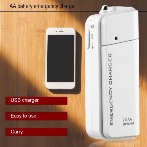 Universal Portable USB Emergency AA Battery Charger Power Bank Supply Box Quick Charging for MP3 Player for iPod for iPhone
