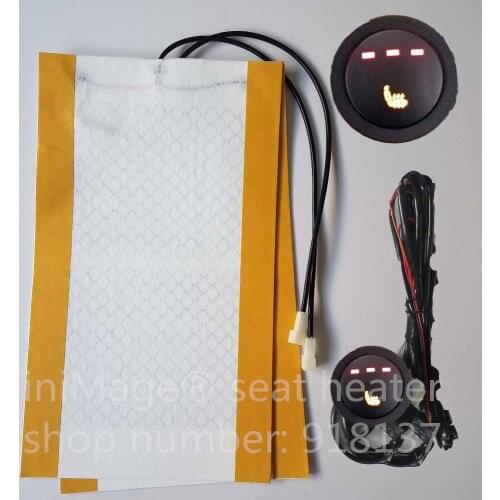 1 seat installed new stytle round switch 3-level temperature carbon fibre universal car seat heaters heating system,auto parts
