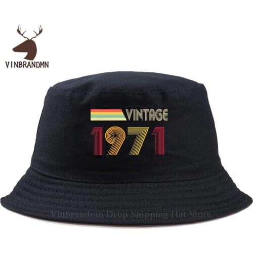 Vintage 1971 Fishing hat Retro Born in 1971 50th Birthday Perfect Gift for Father DAD BF Baseball cap fitted Bucket hat sun hats