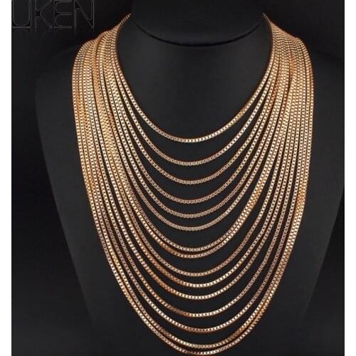 UKEN Female Multi Layers Gold Color Chain Necklaces Fashion Pendants Statement Necklaces Women Dress Accessories Collares