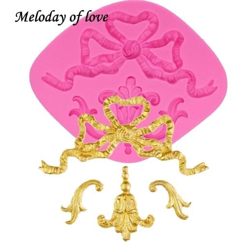 1Pcs DIY Flower Silicone Mold,awareness ribbons Sugarcraft Cake Decorating Tools,Fondant Chocolate Molds Cake Border Mould T1265