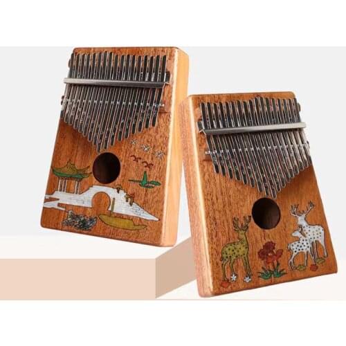 17 Keys Kalimba Thumb Piano High Quality Wood Mahogany Mbira Body Musical Instruments With Learning Book Kalimba Piano
