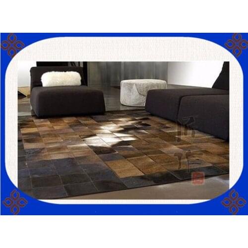 2018 free shipping 100% natural genuine cowhide tile to carpet transition strip