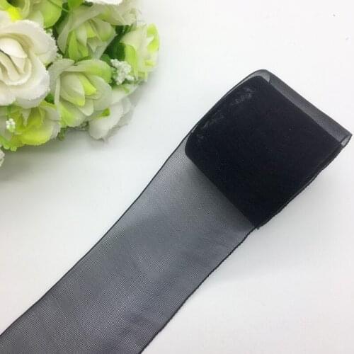5 Yards/Lot 1-1/2" (38mm) Black Organza Ribbon Bow Hair Wedding Decoration Lace Crafts
