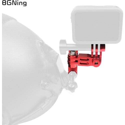 Aluminum Metal Adjustable Arm Helmet Extension Rod 1/4 Inch Screw for Insta360 ONE R for GOPRO 9/8/MAX for OSMO Action Cameras