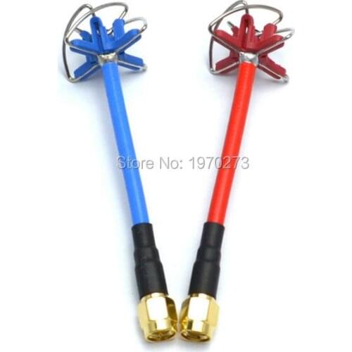 1pcs 5.8G 3dBi 4 Leaf Clover AV Transmission RHCP TX RX Set SMA RP-SMA Antenna For Aomway DIY Spare Part Quadcopter Drone
