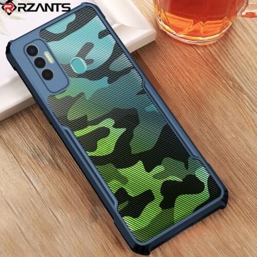 Rzants ForTecno Spark 7 Pro Tecno Spark 7 6 6 Go Case Hard Camouflage Military Design Protection Slim Half Clear Cool Cover