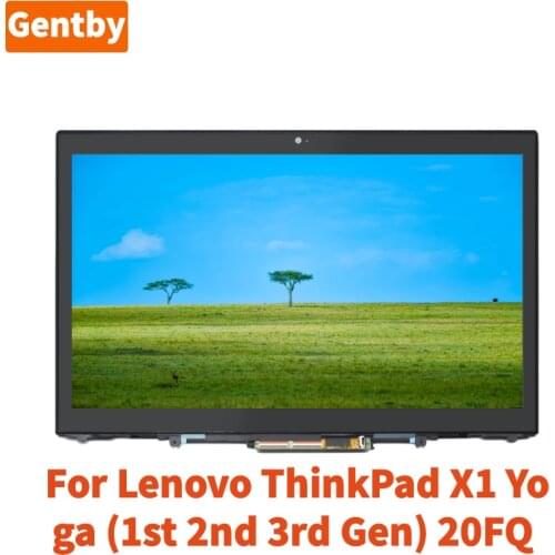 LCD Touch Screen Digitizer Assembly With Bezel For Lenovo ThinkPad X1 Yoga 1st 2nd 3rd Gen 14"1920*1080 20FQ 20JD 20JF 20LD 20LF