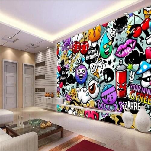 Beautiful graffiti colorful background wall professional production mural wholesale wallpaper mural poster photo wall