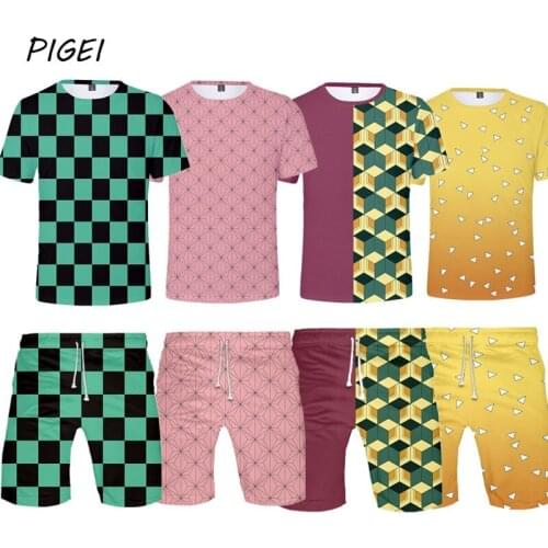 Demon Slayer: Kimetsu no Yaiba Kamado Tanjirou Cosplay Shirt Shorts Kamado Nezuko Short Shirts 3D T Shirt Tees For Girls Boys