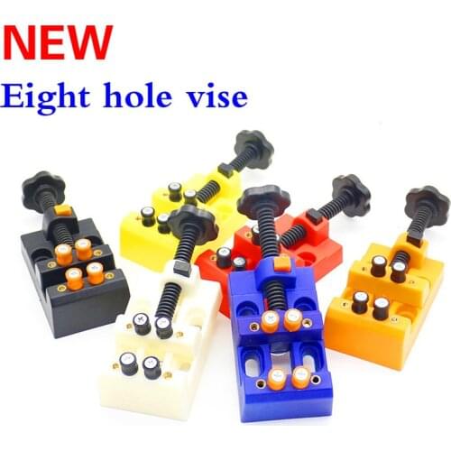 2020 NEW Watch repair tools Metal cover opener Watch fixing tool Eight hole vise Watchband Fixing forceps for Watchmaker