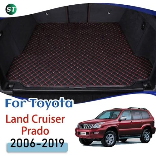 For Toyota Land Cruiser prado 2006-2019 Leather Car Trunk Mat Trunk Boot Mat Liner Pad Cargo pad Carpet Tail Cargo Liner Slin