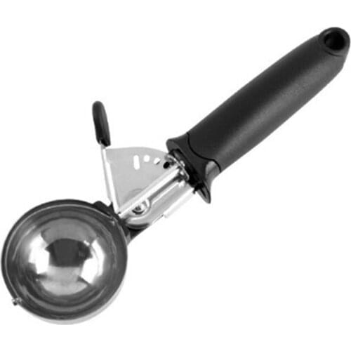 Ice Cream Scoop Home Restaurant Ice Cream Watermelon Fruit Stainless Steel Spoon with Trigger Lever