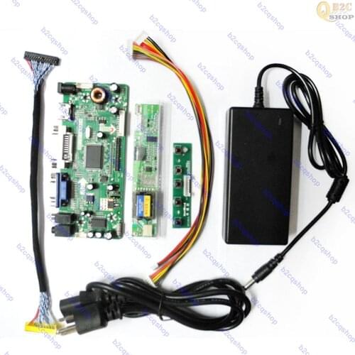 M.NT68676.2A LCD Controller Board DIY Kit + Power Adapter HDMI-compatible DVI VGA Audio
