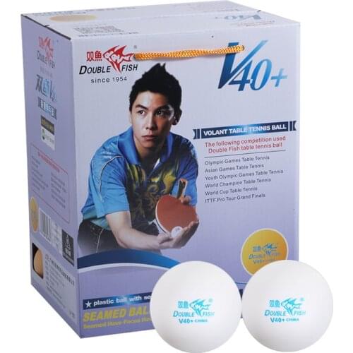 Double Fish white new V40+ Training New Material Seamed pp Ball Table Tennis ball ping pong ball 100pcs/box