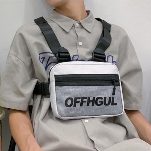 New Chest Bag For Men Tactical Vest Bag Casual Function Chest Rig Bags Streetwear For Boy Waist Pack Male Kanye Travel Shoulder