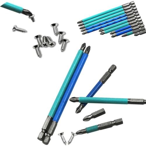 25mm-130mm 1/4" PH2 Cross Bit Drill Head Screwdriver Bits Hand Tools Anti Slip Electric Hex Shank Magnetic Screwdriver Drill Bit