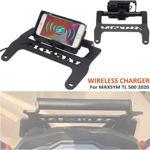 NEW Motorcycle Front Phone Stand Holder Wireless Charging GPS Navigaton Plate Bracket For SYM MAXSYM TL 500 TL500 2020