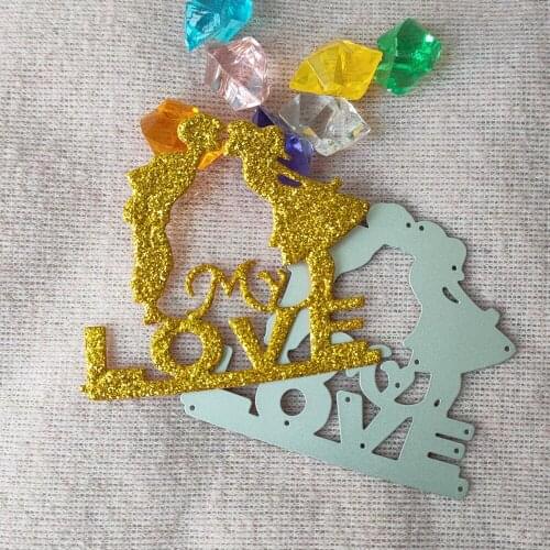 New Valentines Day love Die Cut Letter Metal Cutting Dies Stencil Scrapbooking Embossing Craft Stamps And Dies