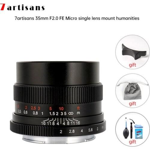 7artisans 35mm f2.0 Prime Lens to All Single Series for E-mount FX-mount Cameras A7 A7II A7R A7RII A7S A6500 X-A10 X-A2 X-A3