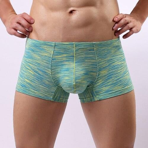 Wholesale foreign trade mens underwear Europe size pants breathable boxers low waist youth U convex boxers fashion new