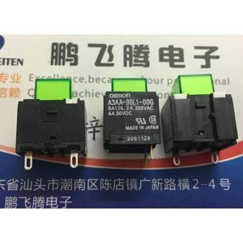 Original new 100% A3AA-90L1-00G square touch switch with self-locking button DIP 2pin