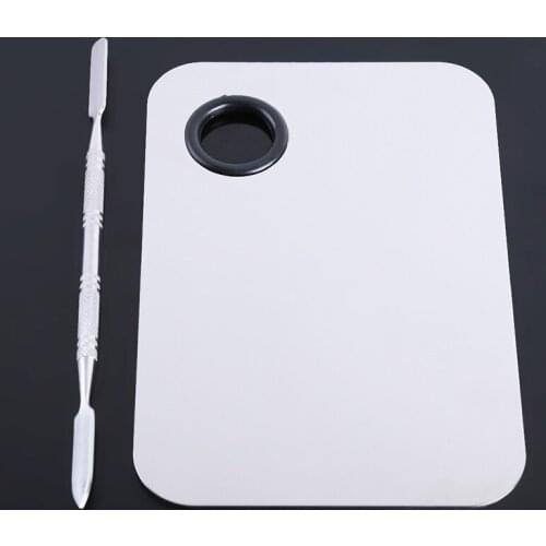 Color Mixing Stainless Steel Palette Plate Manicure Make Up Tools 14.9*10cm Makeup Palette Multifunctional Eyeshadow Nail Polish