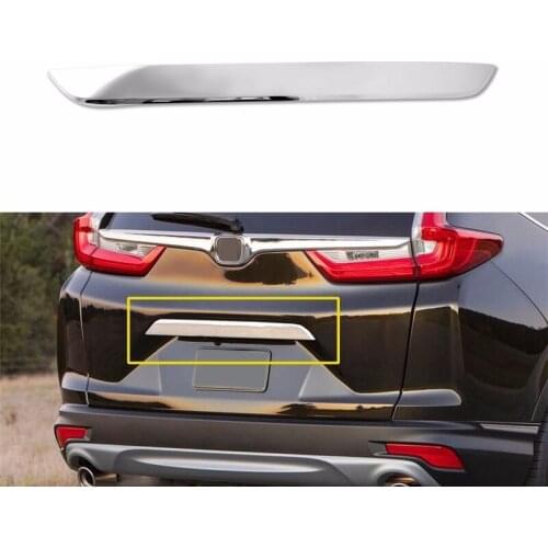 Pcmos Stainless Steel Chrome Rear Tailgate Bazel Lid Cover Trim for 2017-2018 Honda CRV Accessories US Exterior Parts Stickers