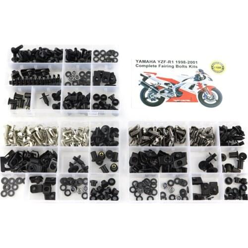Fit For Yamaha R1 YZF-R1 1998 1999 2000 2001 Motorcycle Complete Full Fairing Bolts Kit Clips Screws