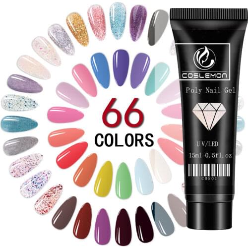 COSLEMON Poly Nail Gel For Nails Extension Finger nail art Manicure Acryl gel Varnish hybrid 15ML Poly UV Gel Polish Extension