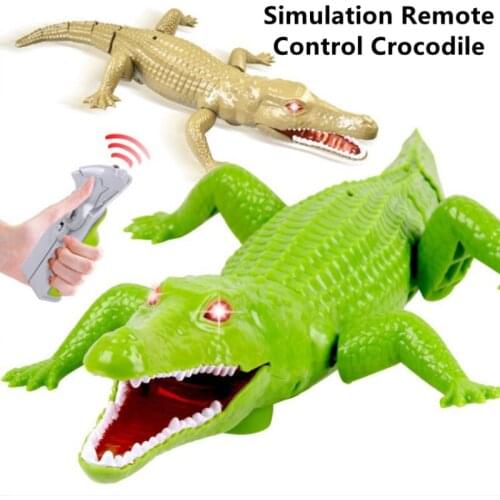Real Restoration Infrared Control Crocodile Simulation Shape Forward/Back Function Flexible Paw Flash Eyes Electric Trick RC Toy