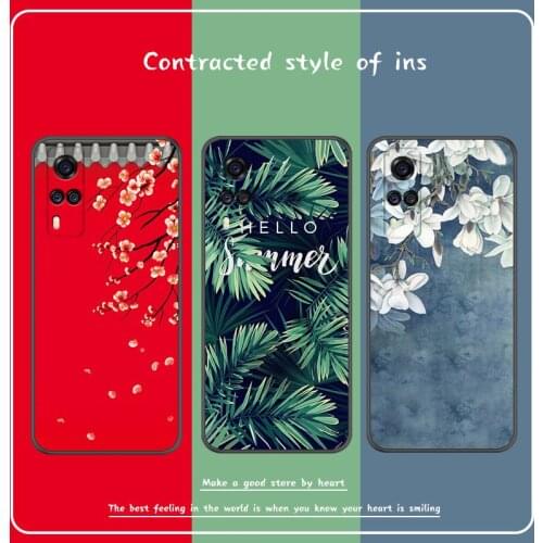 Cartoon Fish and Cat Case For VIVO Y51 2020 Indonesia,TPU Painted Mobile Phone Shell Lovely Color Case.17 Colors