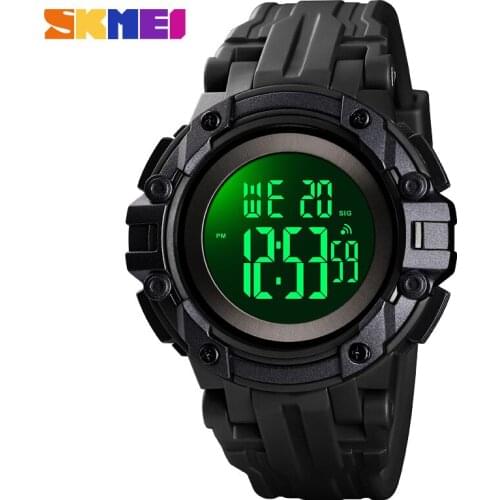 SKMEI Fashion Sport Watch PU Strap LED Digital Alarm Clock 1243 Chrono Waterproof Watches Multifunction Reloj Hombre