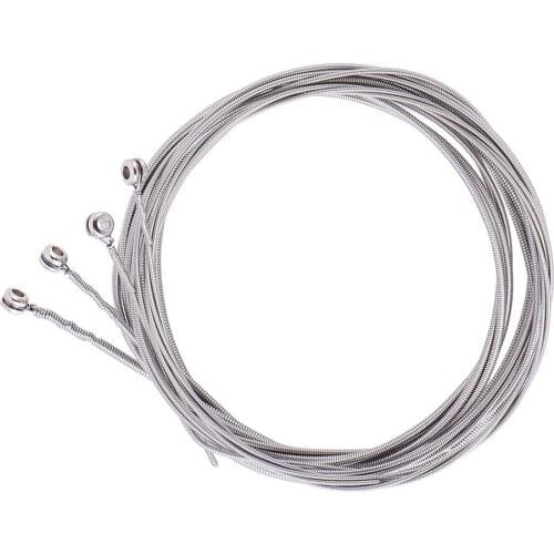 4 Pcs Stainless Steel Bass Strings Bass Guitar Parts Accessories Guitar String Silver Plated Gauge Bass Guitar Music Accessori