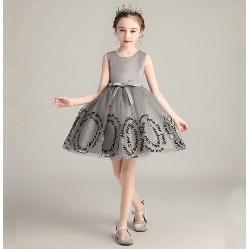 Wedding Dress 2020 Summer Flower Girls Dresses Toddler Girls Clothes Sleeveless Dress For Girls Princess Girl Evening Dress