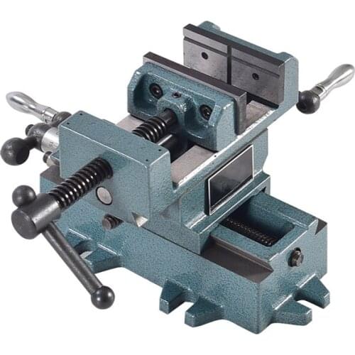 Q97 Heavy-Duty Precision Cross-Nose Pliers Bench Vise Drilling Variable Milling Machine Two-Way Movable Vise Table 3 inch/4 inch