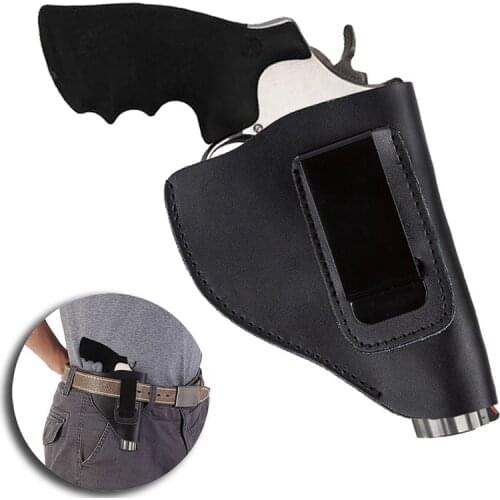 Tactical Holster Molle Pouch Leather Waistband Clip Concealed Carry Belt Pouch Outdoor Storage Supplies For Pistols LM