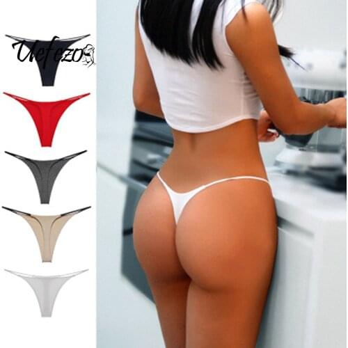 Thin Strap Women Thongs G Strings Plus Size Low Rise T-back Bikini Panties Underwear Female Lingerie S-XL
