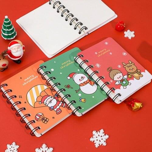 Student Notepad Journal Book Office School Stationery Gift Cute Christmas Coil NoteBook Creative Novelty Kawaii Mini Notebooks